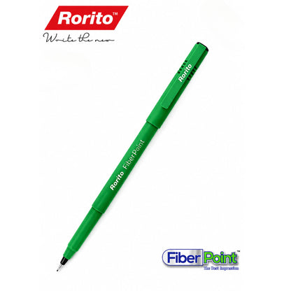 Rorito Fiber Point Gel Pen – Green ( Pack of 1 )
