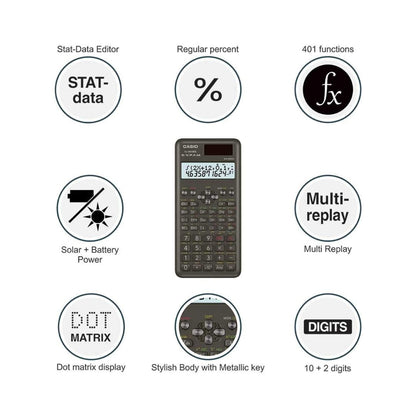 Casio FX991MS Scientific Calculator - Precision in Every Calculation ( Pack of 1 ) - Topperskit LLP