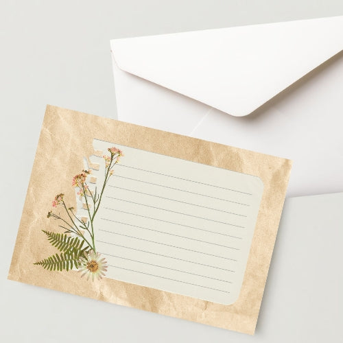 Unique Letter Greeting Card with Envelope - 300 GSM Cold Pressed Writing Card (Pack of 1)