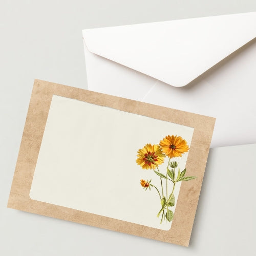 Unique Letter Greeting Card with Envelope - 300 GSM Cold Pressed Writing Card (Pack of 1)