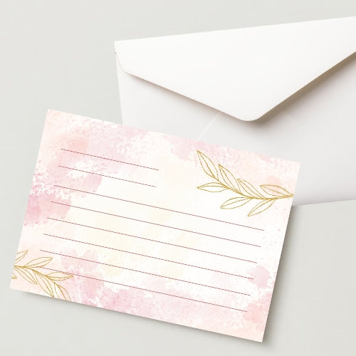 Unique Letter Greeting Card with Envelope - 300 GSM Cold Pressed Writing Card (Pack of 1)