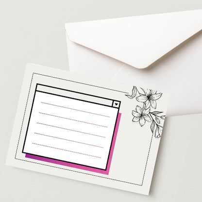 Unique Letter Greeting Card with Envelope - 300 GSM Cold Pressed Writing Card (Pack of 1)