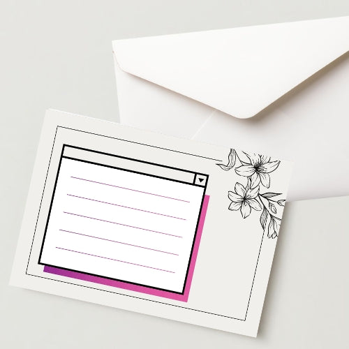Unique Letter Greeting Card with Envelope - 300 GSM Cold Pressed Writing Card (Pack of 1)
