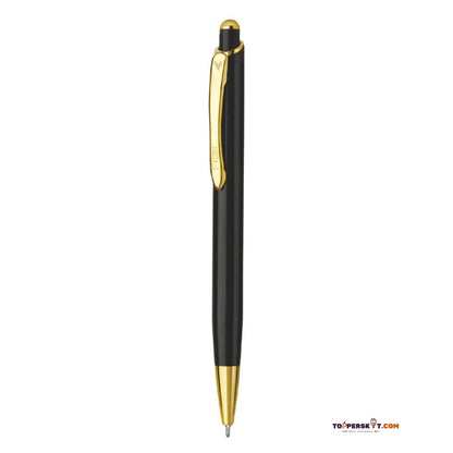 Flair Evoke Platinum Series Black & Gold Metal Ballpoint Pen - Blue Ink (Pack of 1)