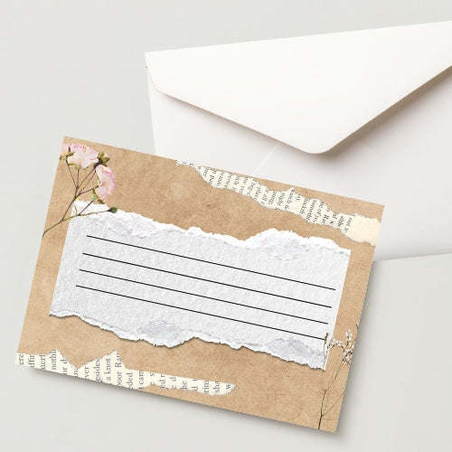 Unique Letter Greeting Card with Envelope - 300 GSM Cold Pressed Writing Card (Pack of 1)