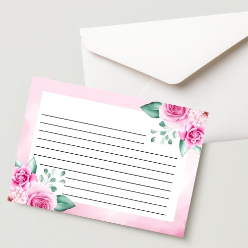 Unique Letter Greeting Card with Envelope - 300 GSM Cold Pressed Writing Card (Pack of 1)