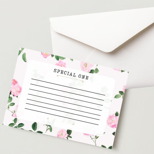 Unique Letter Greeting Card with Envelope - 300 GSM Cold Pressed Writing Card (Pack of 1)