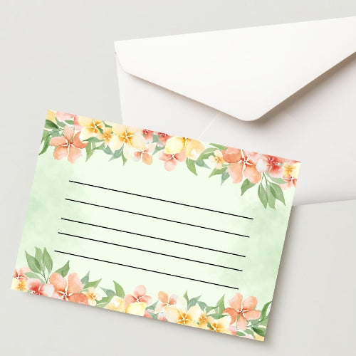 Unique Letter Greeting Card with Envelope - 300 GSM Cold Pressed Writing Card (Pack of 1)
