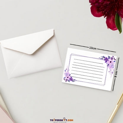 Unique Letter Greeting Card with Envelope - 300 GSM Cold Pressed Writing Card (Pack of 1)