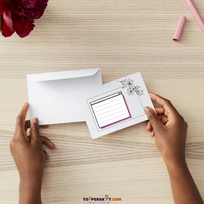 Unique Letter Greeting Card with Envelope - 300 GSM Cold Pressed Writing Card (Pack of 1)