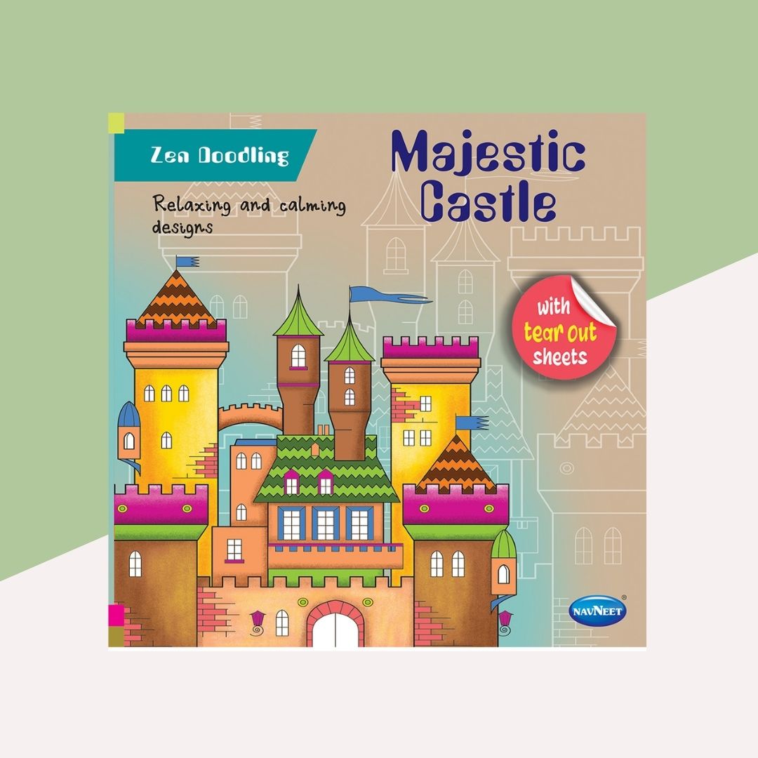 Zen Doodling Majestic Castle With Tear Out Sheets ( Pack of 1 ) - Topperskit LLP