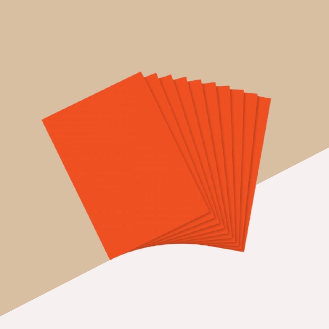 A4 Multipurpose Pastel Paper - Orange  : Vibrant Premium colour Sheets ( Pack of 20 ) - Topperskit LLP