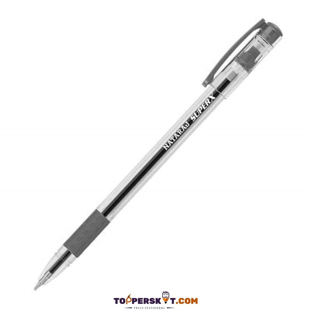 Nataraj Super X Ball Pen  – Black: Effortless Writing with Superior Comfort ( Pack of 5 ) - Topperskit LLP