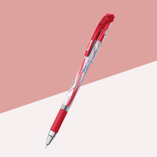 Reynolds Racer Gel Pen – Red: Stylish, Waterproof, and Fade-Resistant Writing Excellence ( Pack of 1 ) - Topperskit LLP