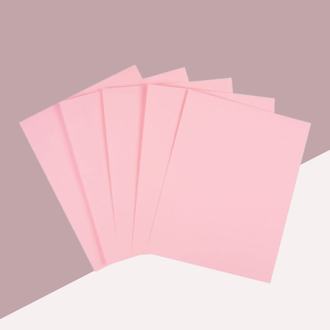 A4 Multipurpose Pastel Paper - Pink : Vibrant Premium colour Sheets ( Pack of 20 ) - Topperskit LLP