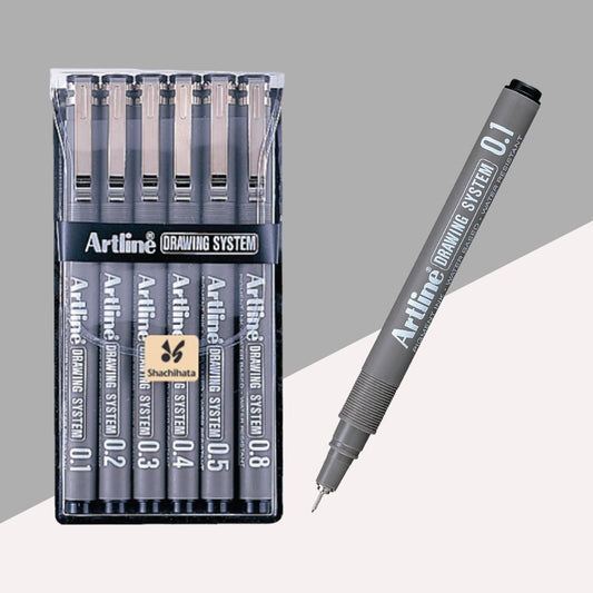 Artline Drawing System Technical Pens: Precision Tools for Artistic Mastery ( Pack of 6 ) - Topperskit LLP