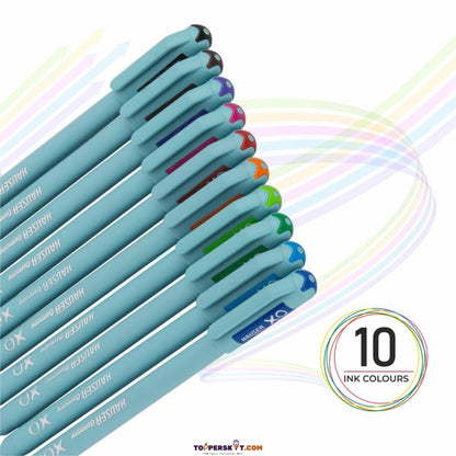 Hauser XO Multicolour Ball Pen Set ( Pack of 10 )