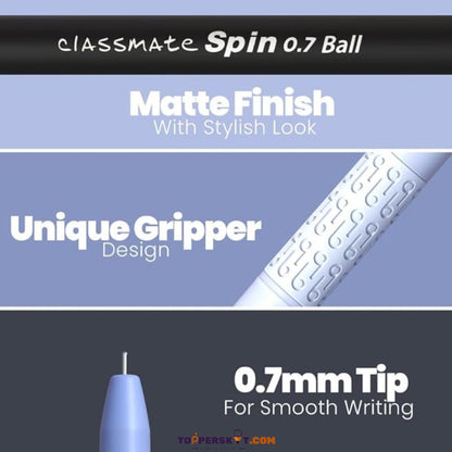 Classmate Spin 0.7 Ball Pen - Blue (Pack of 1)