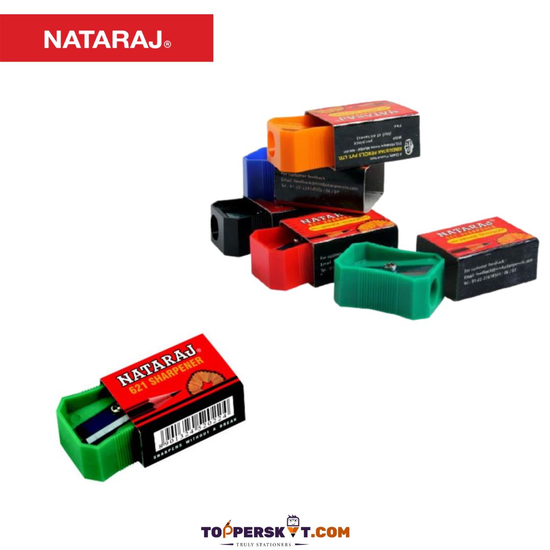 Natraj 621 Single Pencil Sharpener - Small: Fine Point Precision ( Set of 5 ) - Topperskit LLP