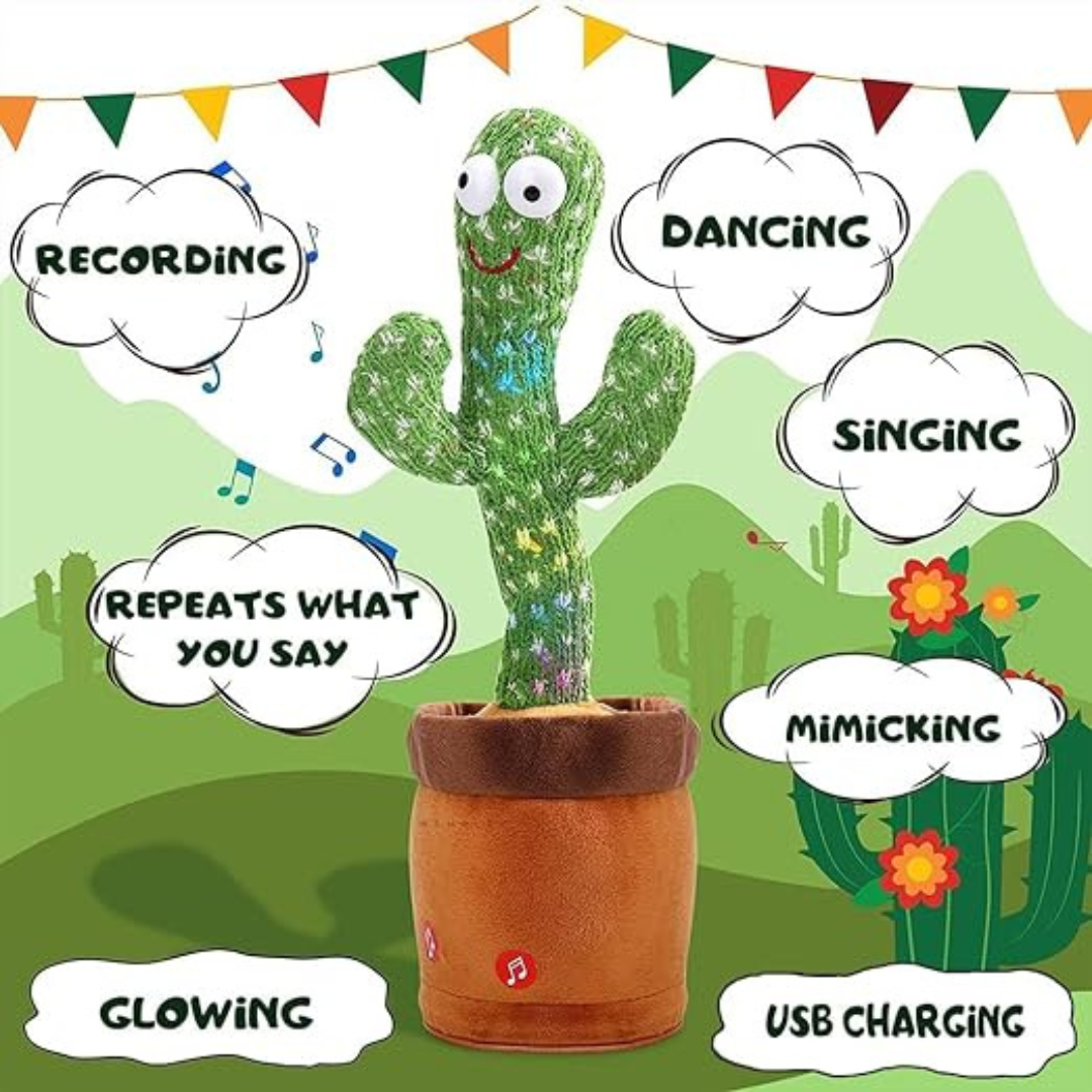 BigFun Toy Cactus - Interactive and Fun Plush Toy (Pack of 1)