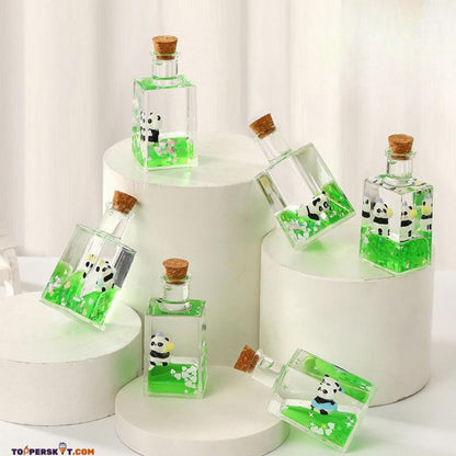 Small Creative Fluid Liquid Drifting Wine Bottle Paper Weight (Pack of 1)