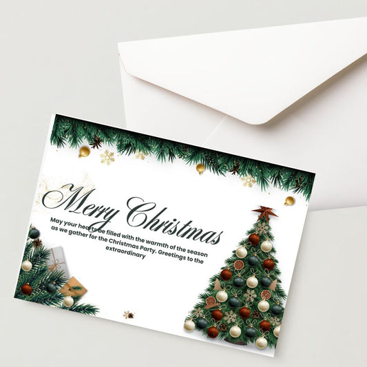 Christmas Greeting Card- 300 GSM Paper with Envelope (Pack of 1)