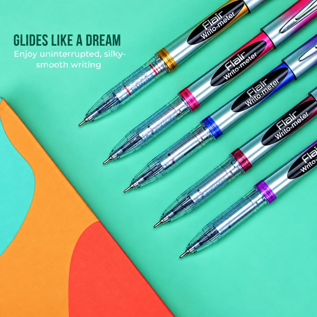 Flair Writometer Ball Pen – Black ( Pack of 1 )