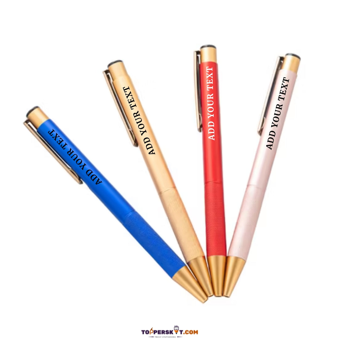Luxury Metal Ball Pen Customizable Corporate Gift Pen -Blue Ink (Pack of 1)