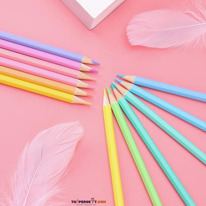 Vibrant Pastel Pencil Colors  Calidad Superior  - For Artistic Delight (Pack of 24)