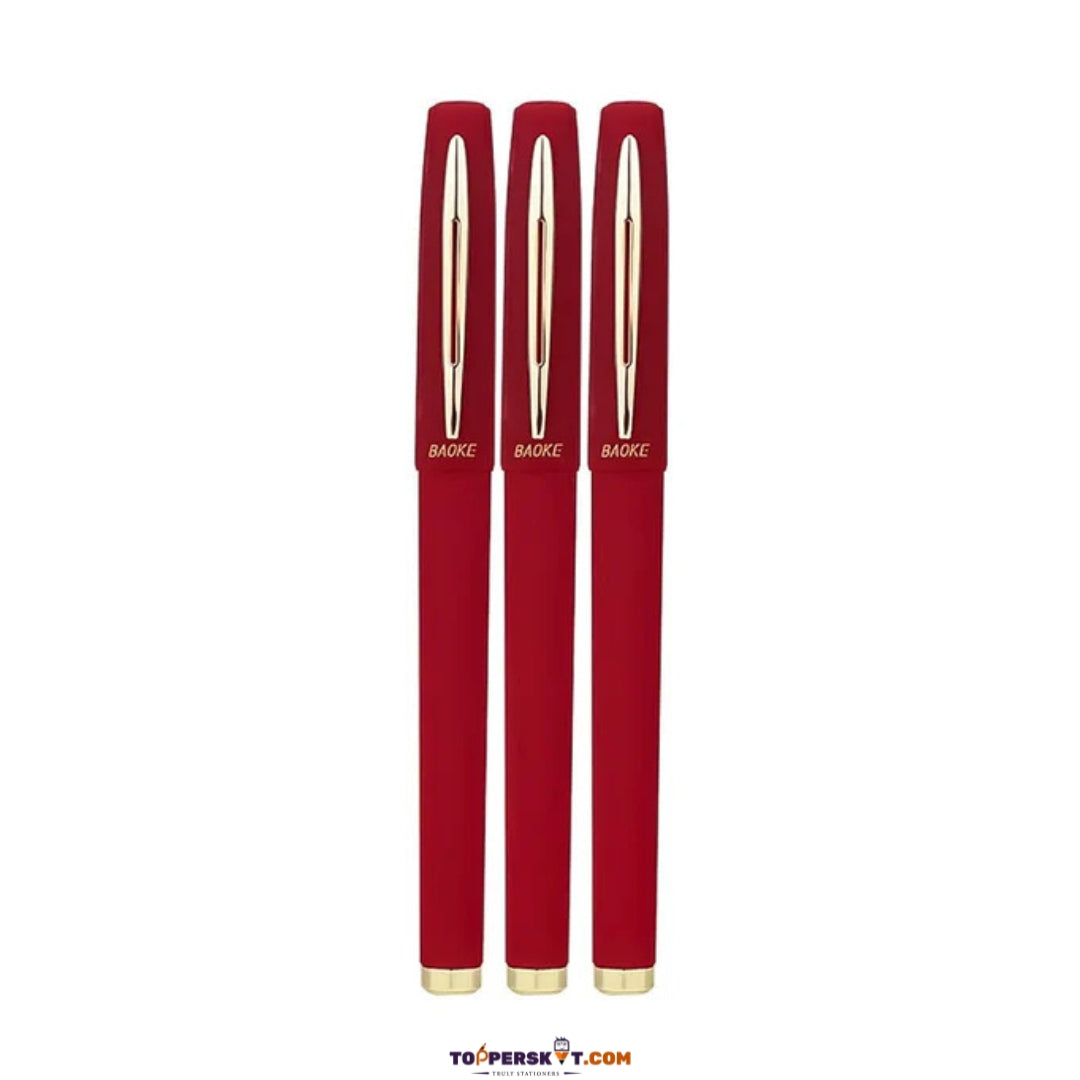Baoke Red 0.7mm Gel Pen with Antibacterial Protection (Pack of 1)