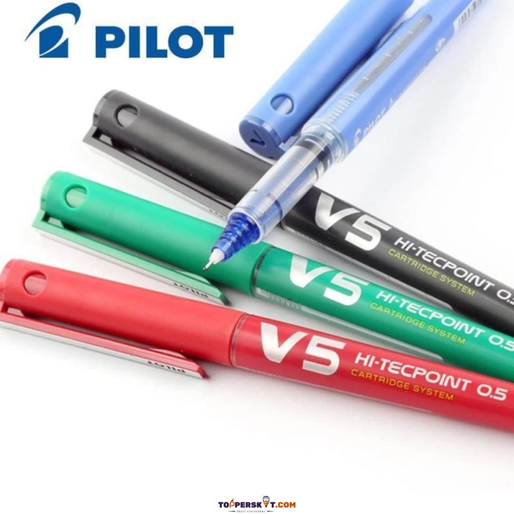 Pilot Hi-Tecpoint V5  Cartridge System  Pure Liquid Ink - Red (Pack Of 1)