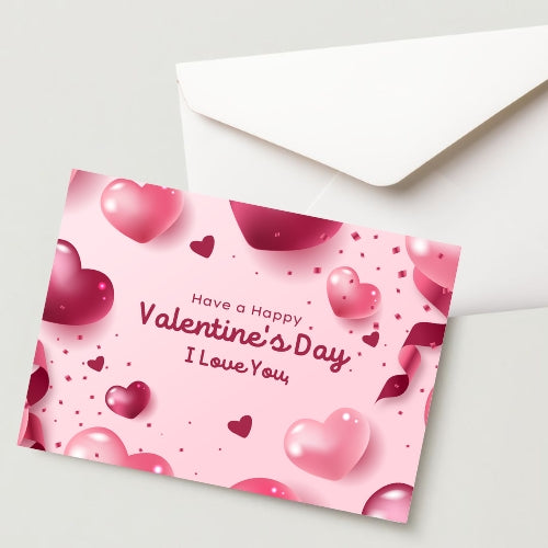 Premium Valentine's Day 300 GSM Cold Pressed Paper with 1 Envelope