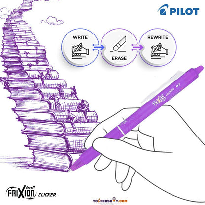 Pilot Frixion Clicker Erasable Roller Ball Pen –Violet ( Pack of 1 )