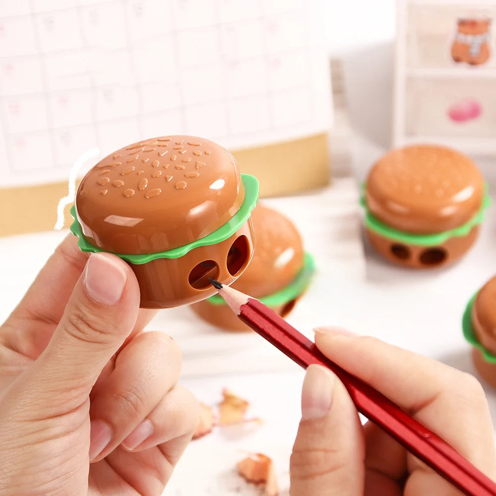 Burger Shape Mini Pencil Sharpener – Cute and Compact Design (Pack of 1)