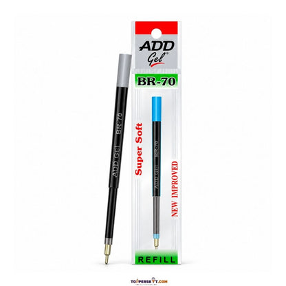(10 Pcs.) ADD Gel BR-70 Super Soft Ball Pen Refill - Blue