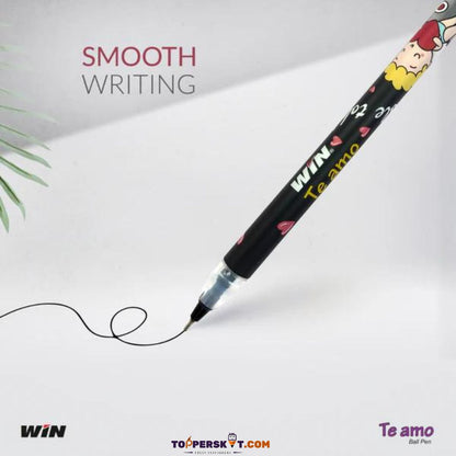 Win Te Amo Ball Pen - Black (Pack of 5)