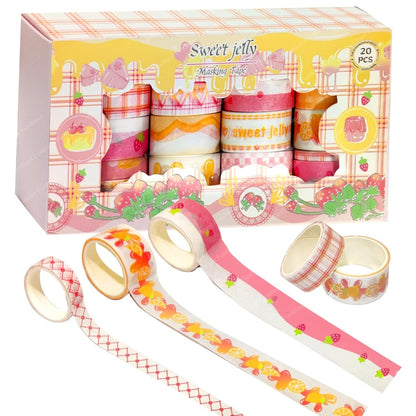 Sweet Jelly Multicolor & Design Masking Tape (Pack of 20)