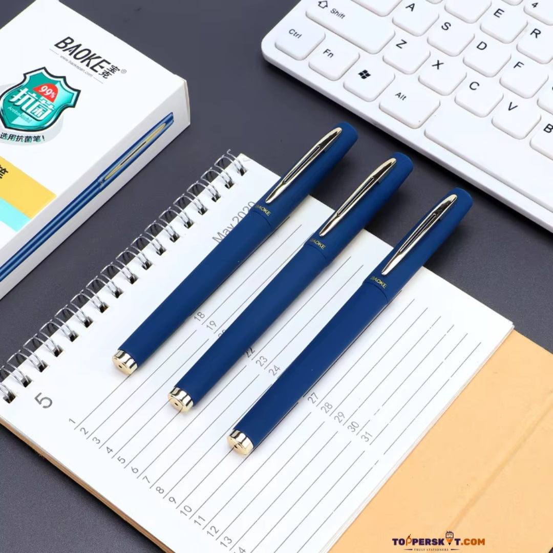 Baoke Blue 0.7mm Gel Pen with Antibacterial Protection (Pack of 1)