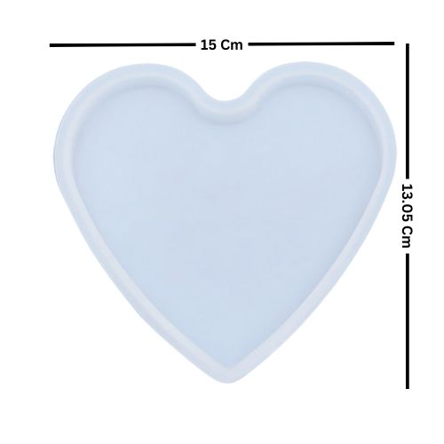 Medium Silicone Molds Heart Shape for Epoxy Resin Art – DIY Coaster Making (Pack of 1)