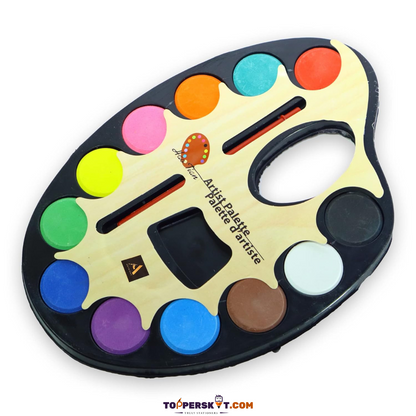 Large Artist Palette Cake 12 Shades (Pack of 1)