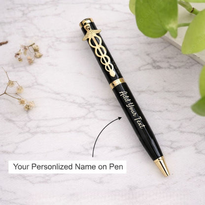 Metallic Glossy Doctor Desire Ball Pen – Blue Ink with Gold Doctor Clip With Box (Pack of 1)