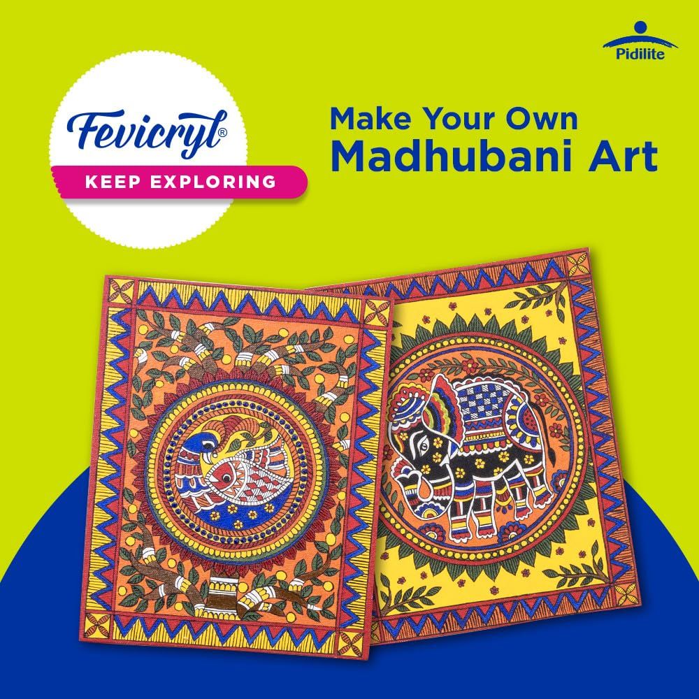 Fevicryl Madhubani Art Kit – Traditional Indian Art DIY Painting Set (Pack of 1)