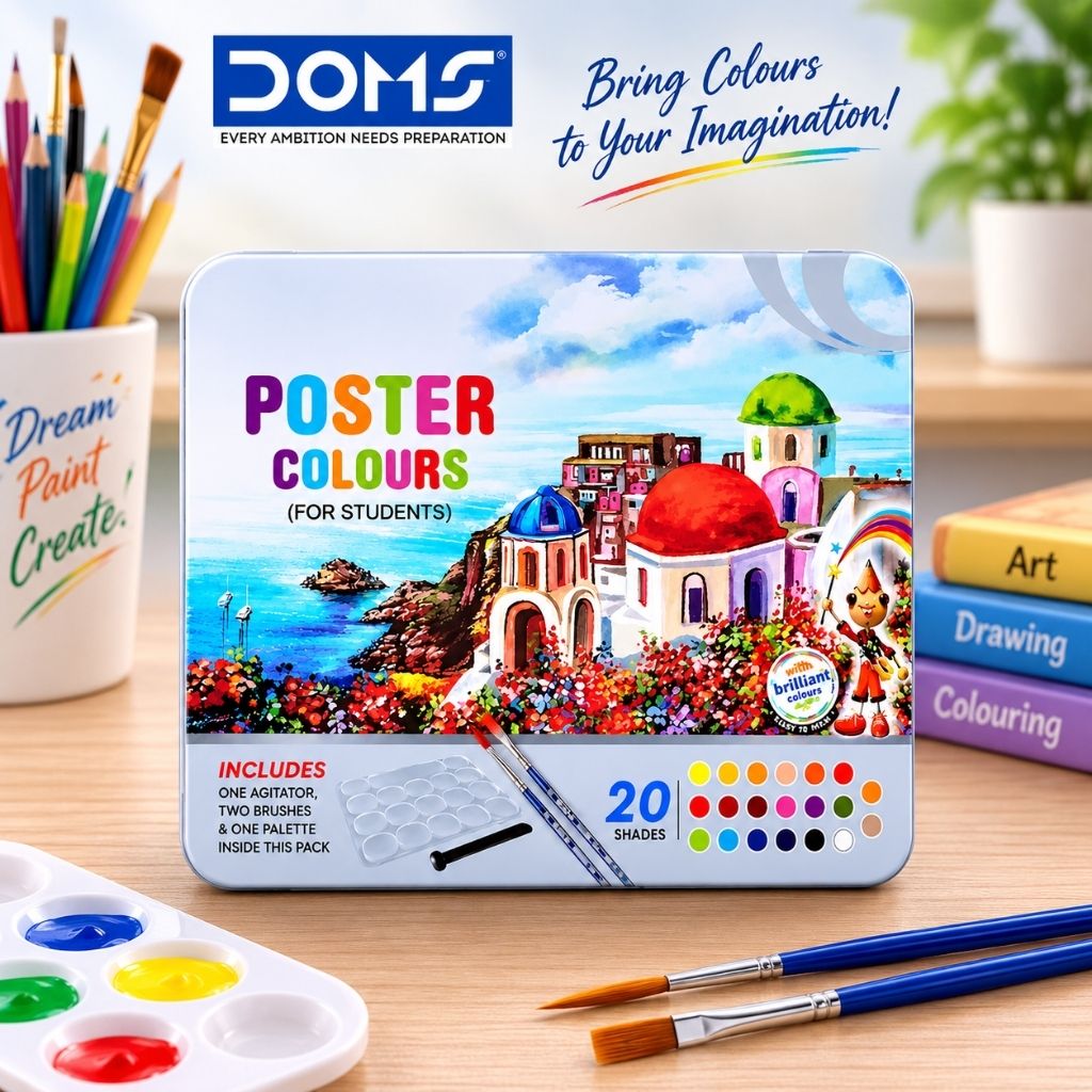 Doms Poster Colours - Multicolour (Pack of 20)