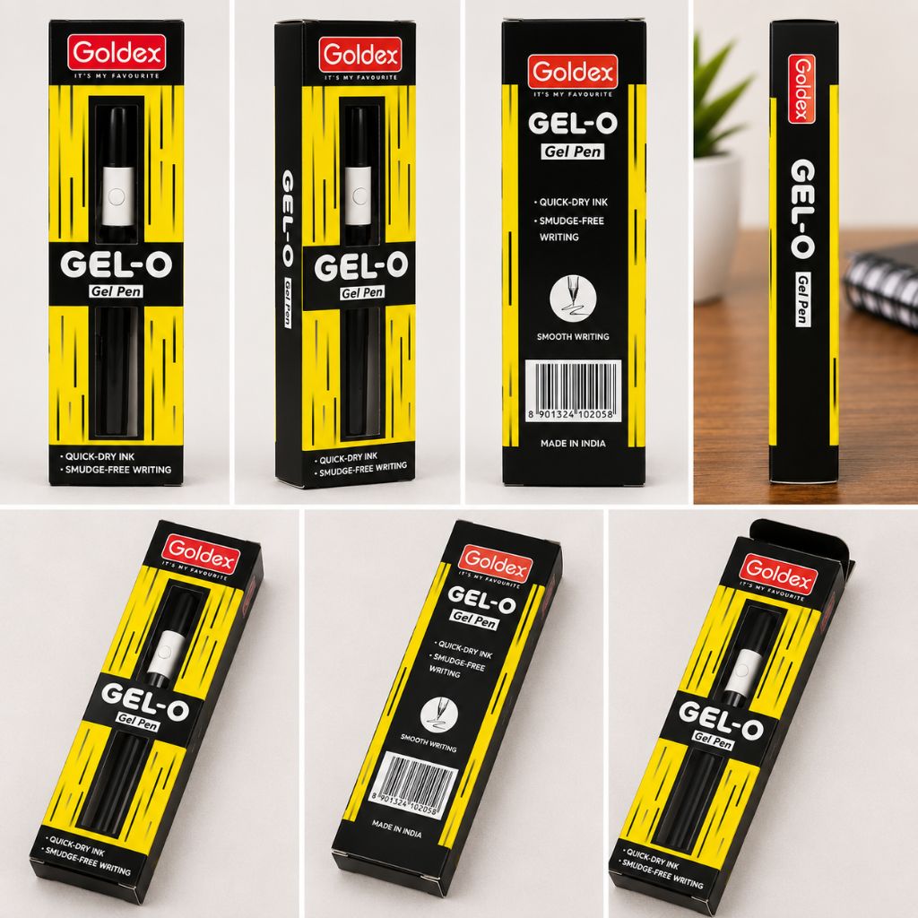 Goldex Gel-O Gel Pen Black - Side View
