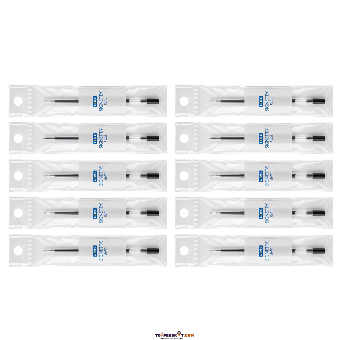 (10 Pcs.) Linc Signetta Ball Pen Refill - Black