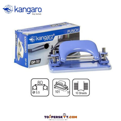 Kangaro DP-52 Paper Punch Machine: Modern Design, 10-Sheet Capacity, and Durable All-Metal Construction for Versatile Use ( Pack of 1 ) - Topperskit LLP