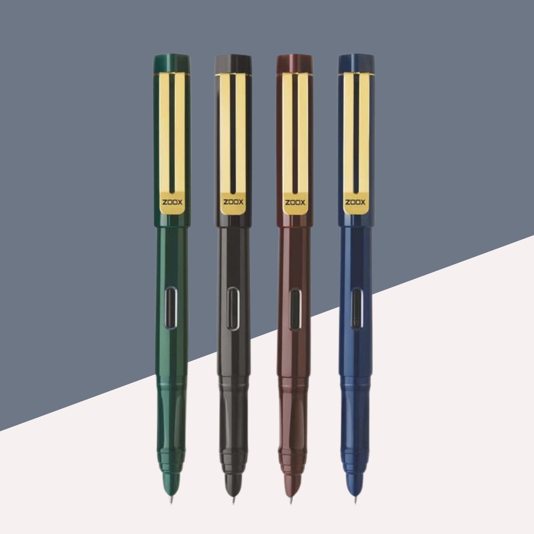 Flair Zoox A9 Fountain Pen with Gold Finish ( Pack of 1 )