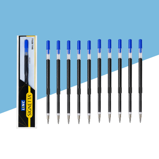 (10 Pcs.) Linc Signetta Ball Pen Refill - Blue