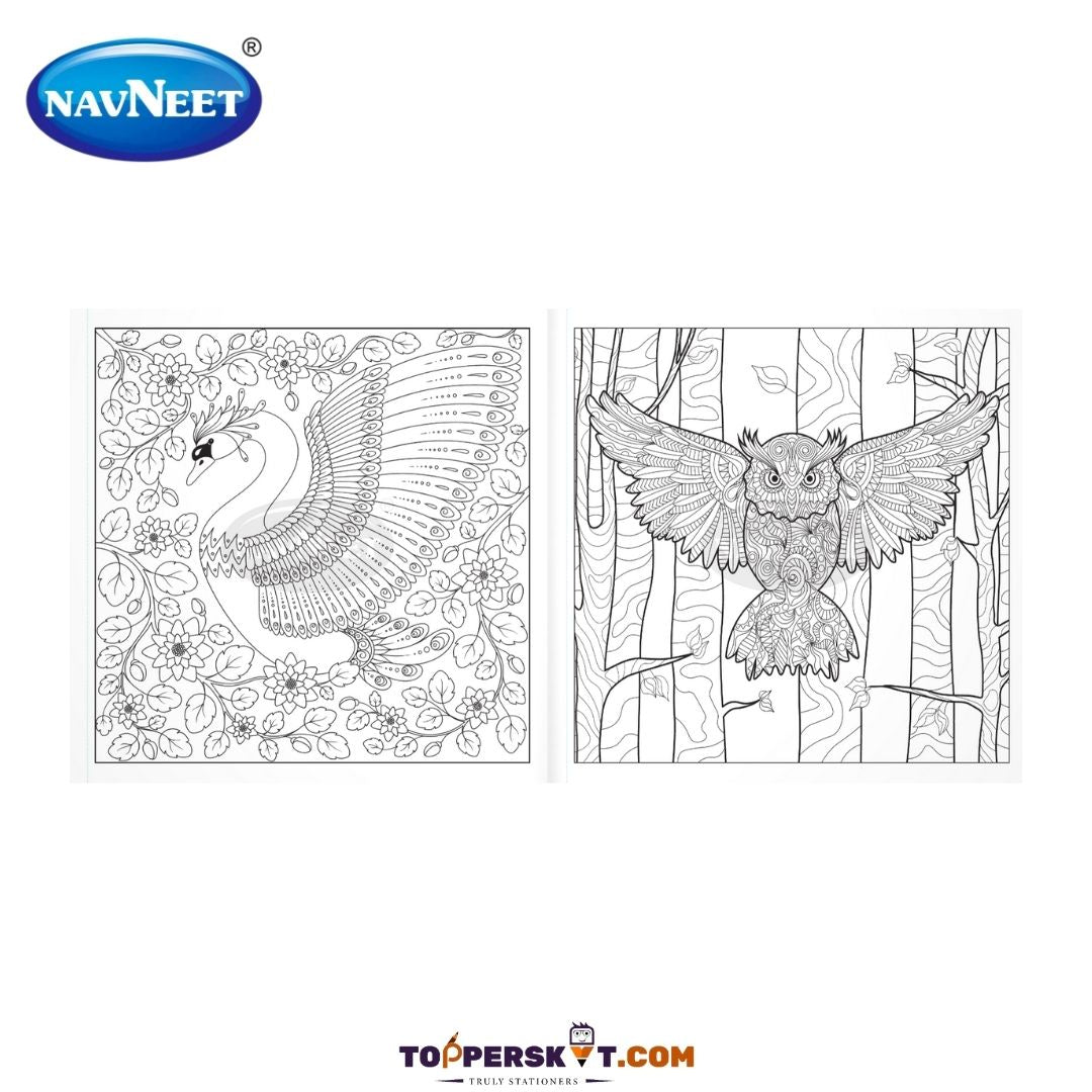 Navneet Amazing Animals and Birds  Mandala Colouring Book ( Pack of 1 ) - Topperskit LLP