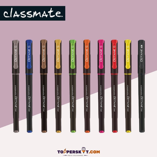 Classmate Octane Colour Gel Pens- Multicolour : Elevate Your Creative Canvas ( Pack of 10 ) - Topperskit LLP